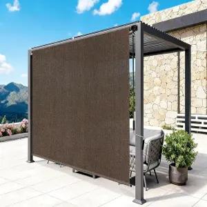 솔레이스 쉐이드 야외 롤러 6피트(W) x6피트(H) 무선 파티오 90 자외선 차단 기능이 있는 블라인드 롤업