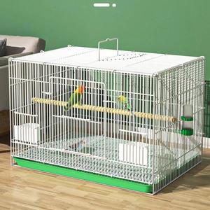 새장 앵무새 30cm 2단 이동식 이동형 전원주택 바퀴 그레이 철제 하우스