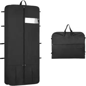 크티위우 웨딩원피스 의류 가방 72인치 원피스백 악세사리 포켓 긴 원피스용 웨딩원피스용 조절가능 손잡이