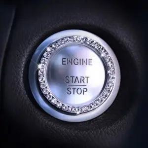 자동차 차량 스타트 버튼 시동버튼 링 액세서리 큐빅 (WFKAD8C)