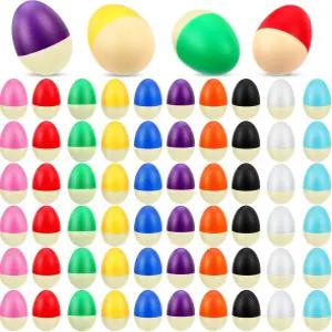 예스혼 100피스 셰이커 장난감용 악기 타악기 마라카스 DIY 페인팅 교실 음악 리듬(스플라이싱 컬러)