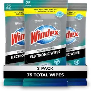 Windex 전자 청소 물티슈 TV 스마트폰 기타 제품용 미리 적신 스크린 신선도 잠금장치로 재봉 가능
