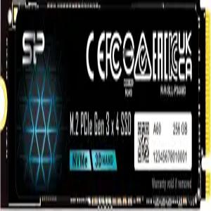 실리콘 파워 256GB NVMe M.2 PCIe Gen3x4 2280 SSD(SP256GBP34A60M28)