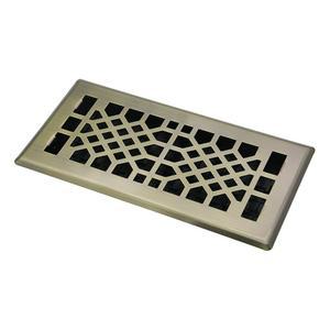 Jatohome 바닥 통풍구 레지스터 조절 가능한 격자 4x12인치 브론즈 컬러 에어 공급 조절이 쉬운 그릴 헤비 듀티 워킹 강철