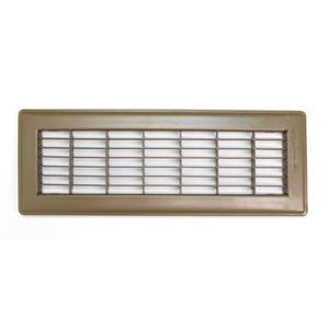 HVAC 프리미엄 4인치 X 20인치 또는 헤비 듀티 보행 가능 바닥 그릴 - 고정 블레이드 에어 브라운 [외장: 5.75 21.75]