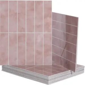 Art3d 10매 인조 대리석 필 앤 스틱 주방 벽 욕실 조리대용 백스플래시 타일 11.4인치 x 9.1인치 스틱온