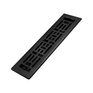 데코 그레이츠 AJH212-BLK 오리엔탈 플로어 레지스터, 2x12 인치, 텍스처 블랙