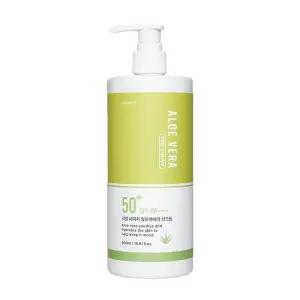 스킨케어 코스메이트 네이처 알로에베라 선크림 500ml SPF50윤기 생기 보습 PA윤기 보습윤기