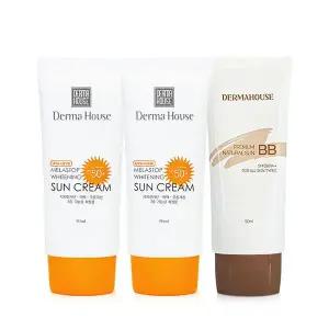 스킨케어 멜라스톱화이트닝썬크림 2개윤기 생기 보습썬비비크림