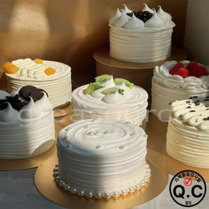 인공 가짜 4 케이크 시뮬레이션 사랑 빵집 방 소품 아트 크림 디스플레이 망고 진주 창 장식 과일 초콜릿