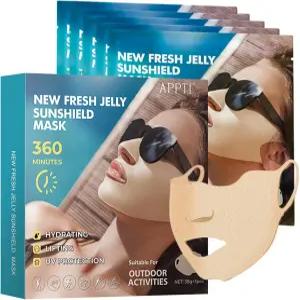 DLZZRS 5Pcs 새로운 프레시 젤리 선쉴드 마스크 골프 자외선 차단제용 차단제 페이스 패치 여름 아웃도어