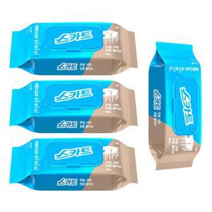 테이블 세정 물티슈 40매 4개 식탁청소 일회용 행주