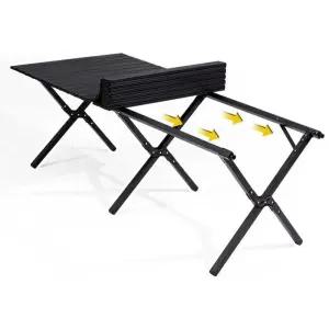 우드 롤테이블 감성 캠핑 테이블 차박 원목 경량 폴딩