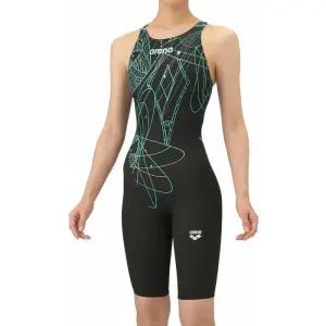 아레나 여자 선수용 반전신 수영복 5부 F165320 여아용