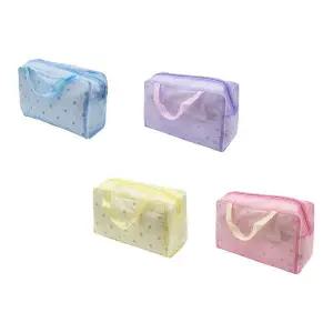 [콩심팥심]칼라 꽃무늬 다용도 미니 파우치 목욕 수영가방