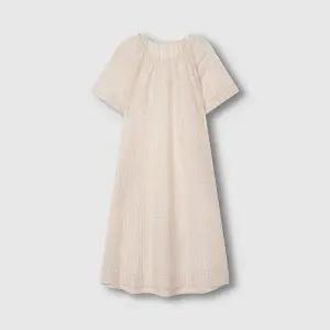 JAJU 여 코튼 시어서커 반팔 파자마 원피스 J205203013065