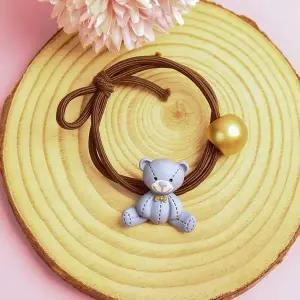 [골드스마일]일상헤어밴드 팔찌 학생 스티치곰 데일리 고무줄머리끈