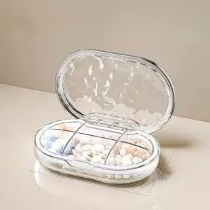 휴대용 약통 6칸 투명 알약케이스 비상용 약보관약통