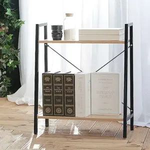 [블루마켓]우드2단선반 작은책장 소형 미니 틈새 거실 낮은 수납 거실책장 전면책장 철재책장 미니책장 조