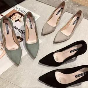 [하프클럽/]스웨이드하이힐 데일리6센치힐 여성뾰족코구두