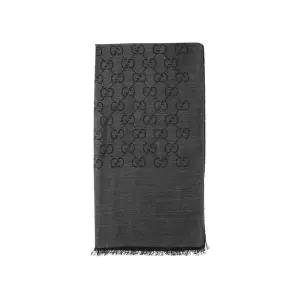 [구찌]26SS GG 자카드 울 실크 투톤 스카프/머플러 그레이/블랙 165904 3G646 1100