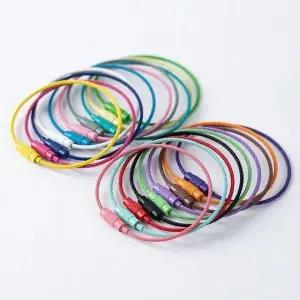 고품질 DIY 만들기 와이어링 키링 부자재 재료 악세사리 19컬 (WFKB6G8)