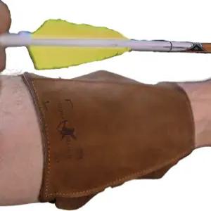 궁극의 파편 방지 가죽 팔 가드 미국산 왼손과 오른손을 위한 성인 양궁