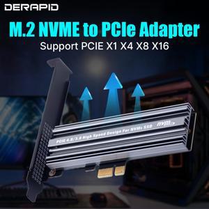 M.2 NVME SSD 어댑터 카드-PCIe 4.0 M-키 X1 X4 X8 PCI-E GEN4 Win/MAC/Linux 용 풀 스피드 데스크탑 PC 인