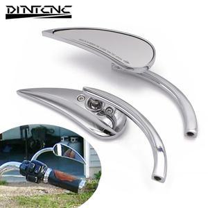 바이크 오토바이 백미러 알루미늄 스틸 액세서리 범용 M8 M10 Harley Fatboy Dyna Electra Glide Iron Spor