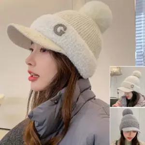 젬마 방울니트캡 골프모자 귀도리 겨울모자 털모자 등산 낚시 캠핑