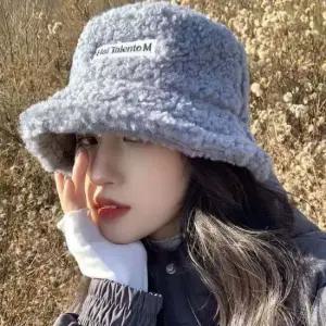 여성 뽀글이 벙거지 램스울 버킷햇 겨울모자 양털모자