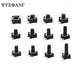 20PCS PCB 촉각 서바이벌 미니 소형 호환 푸시 버튼 스위치 SMD 4pin 마이크로 4.5x4.5x3.8/4.3/5/6/7/8/8/