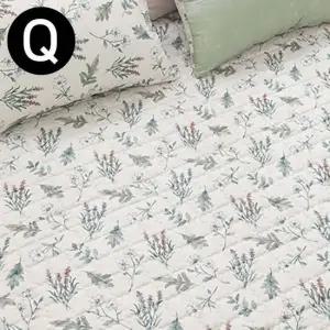 플로럴 소프트마이크로 패드 퀸Q 베이지 카페트겸용 침대패드 패드 침대매트 퀸침대매트 퀸매트