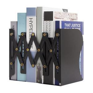 아오보파 조절 가능한 책 끝, 무거운 책을 위한 금속 책 끝, 선반을 위한 책상 책꽂이, 책상을 위한 책 정리함, 사무실, 가정 및 학교에서 사용하기에 적합(블랙)