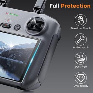 DJI RC/RC 2 리모컨호환  스크린 보호 필름 1-4개 Mini 5 4 3 Pro Air RC2호환  긁힘 방지  유리