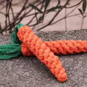 PET 강아지 장난감 이갈이 터그놀이 실타래 로프 당근 WC2514B
