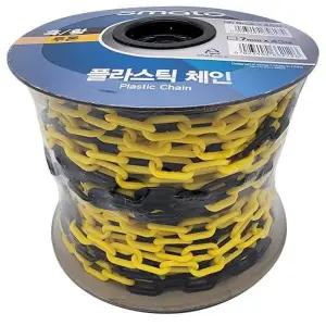 SMATO 도로용품 플라스틱체인 7MMX45M 투톤 흑/황 (롤)