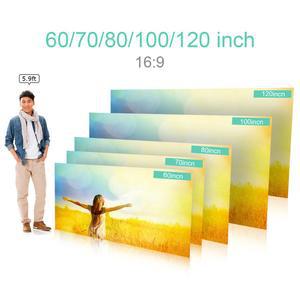 호환 HD 16 9 휴대용 프로젝터 스크린 프레임리스 비디오 스크린 홈 시어터 사무실 영화용 접이식 벽걸이 스크린 100/120 인치