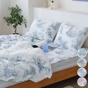 뜨왈 패턴 광목 30수 이불패드세트 Q 프릴 침구 베딩 (WFKBM8W)