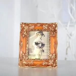 사각 미니액자(골드브라운) 탁상용 테이블 사진프레임 (KYR-W7F448D)