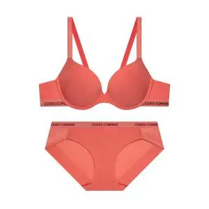 코데즈컴바인 [프리미엄 메모리몰드] 쉘론 글램밴딩 브라 햄팬티 세트_오렌지 CEWBR911OR_BP911OR 887258