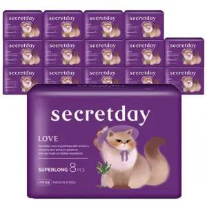시크릿데이 러브 날개형 생리대 슈퍼롱 오버나이트 8Px15팩