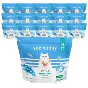 시크릿데이 순한코튼 마일드쿨 날개형생리대 중형 12Px16팩