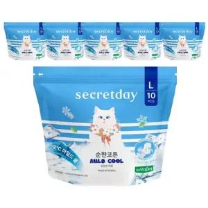시크릿데이 순한코튼 마일드쿨 날개형생리대 대형 10Px6팩