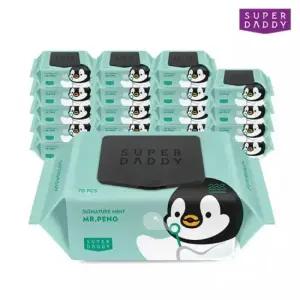 시그니처 미스터펭 민트 물티슈 70매 20팩 (70g)