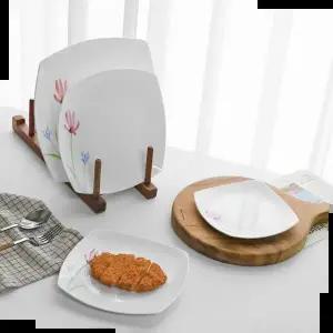 플레이팅 본차이나 도자기 사각접시