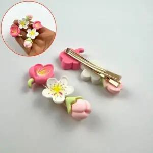 꽃모양 악세서리 고정 데일리 여아 여성 헤어핀 집게