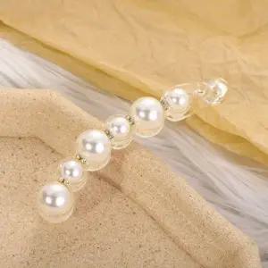 헤어핀 반묶음 일자형 고정핀 올림머리 진주 머리핀