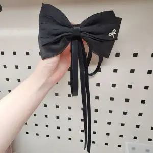 머리핀 블랙 헤어핀 리본 빅사이즈 올림머리 핀 반머