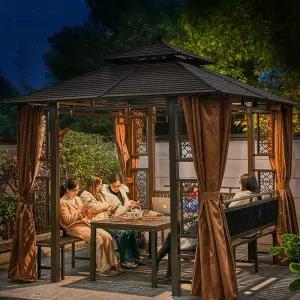 파빌리온 정자 루프탑 공원 정원 쉼터 나무 가제보